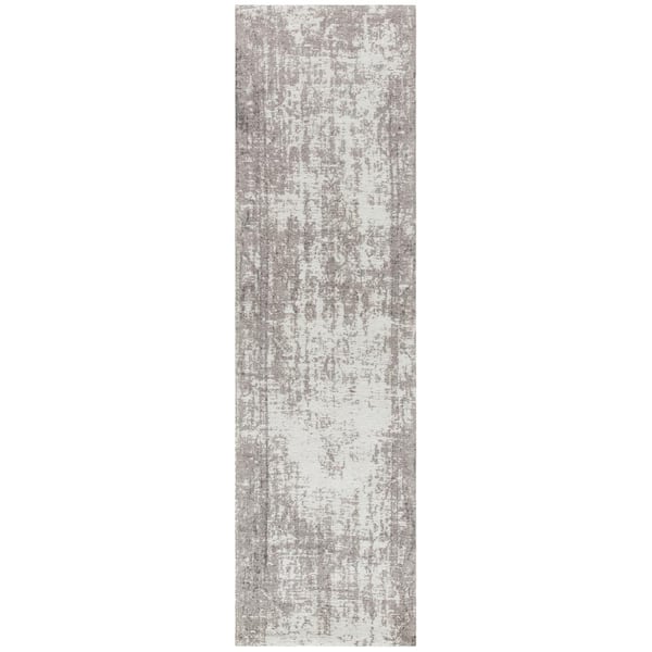 SAFAVIEH Classic Vintage Silver/Ivory 2 ft. x 10 ft. Border Runner Rug