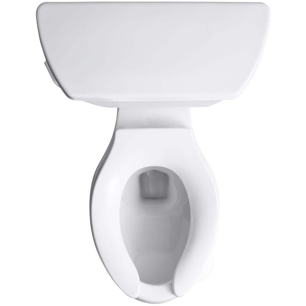 White Elongated High Efficiency Two-Piece Toilet with Pressure Assist