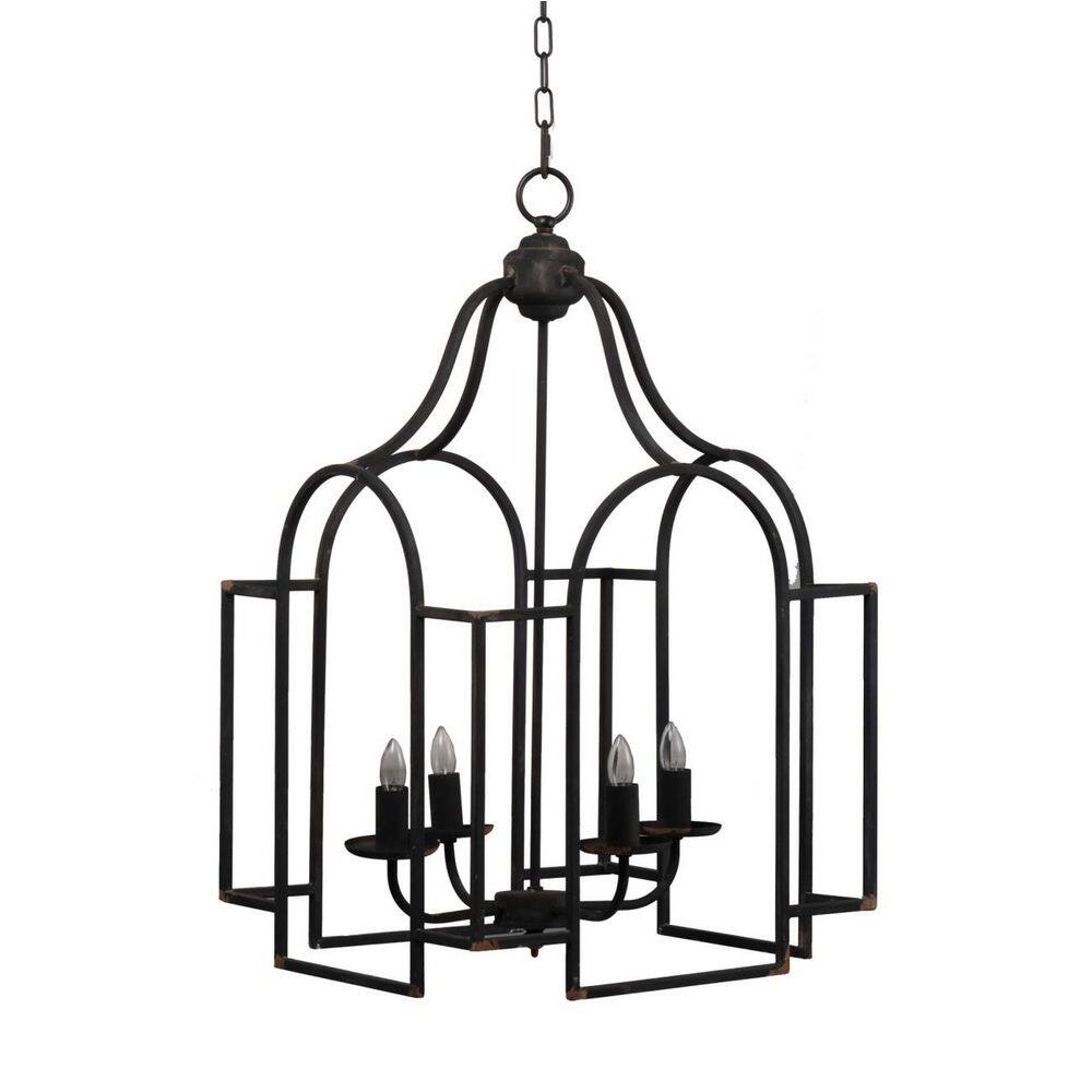 4 light Black Geometric Chandelier for Bedroom, Dining Room, Foyer, Kitchen Island, Living Room No Bulb(s) Included price history on PriceWatchPro