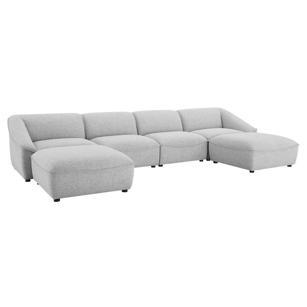 MODWAY Comprise 6-Piece Light Gray Living Room Set