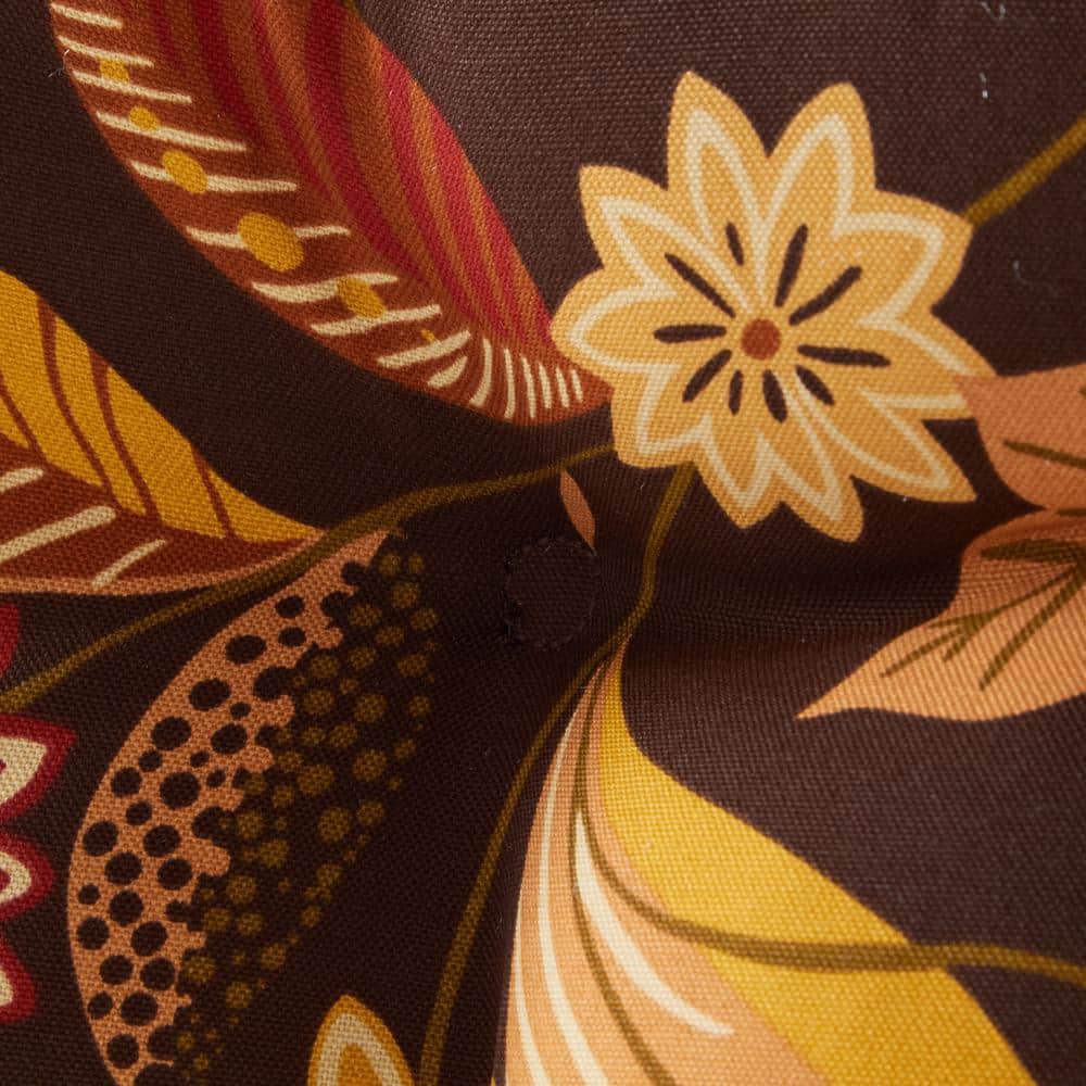 Timberland Floral 20" Square Outdoor Tufted Seat Cushions (Set of 2)