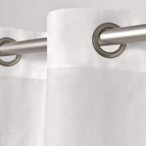 Wilshire White Nature Sheer Grommet Top Curtain, 54 in. W x 63 in. L (Set of 2)