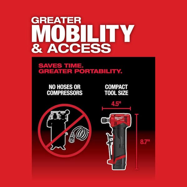 Milwaukee - M12 FUEL 12V Lithium-Ion Brushless Cordless 1/4 in. Right Angle Die Grinder and Cut Off Saw with 2 Batteries