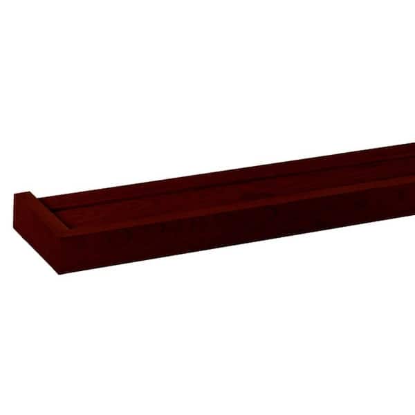 Unbranded 36 in. x 5.25 in. Mahogany Euro Floating Wall Shelf
