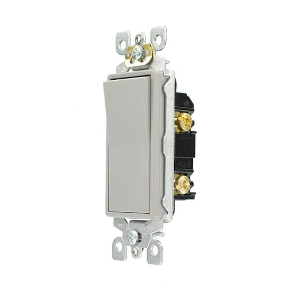 Decora 15 Amp Single-Pole AC Quiet Switch, Gray 5601-2GS