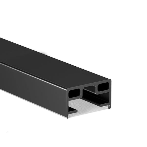 78 in. HL12 Outdoor LED Aluminum Black Lighted Handrail Kit, Indoor Deck Cable Railing Top Rail
