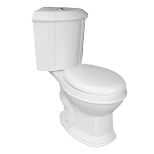 Sheffield Corner 2-Piece 0.8 GPF/1.6 GPF WaterSense Dual Flush Round Toilet in White with Slow Close Seat