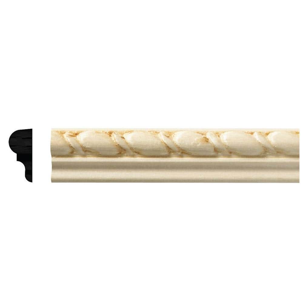 Ornamental Mouldings 5/16 in. x 11/16 in. x 96 in. White Hardwood