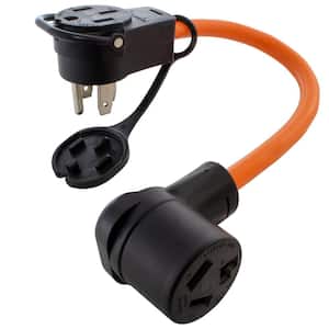 1.5 ft. 50 Amp 14-50 Piggy-Back Plug with 10-30R Connector Adapter Cord