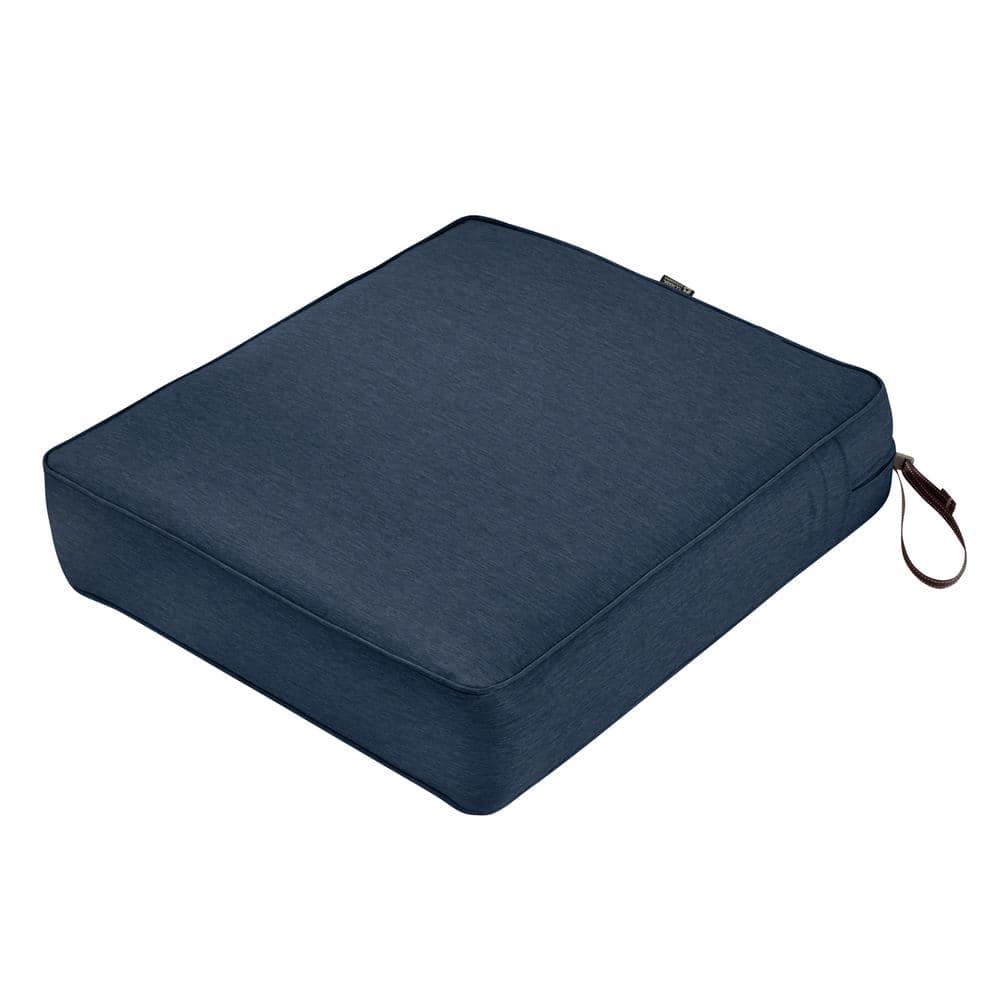 Classic Accessories 62-017-INDIGO-EC Montlake Rectangular Patio Lounge Seat Cushion  Heather Indigo Blue - 21 x 19 x 5 in.