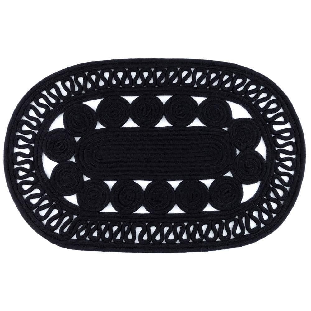 Audrey Handwoven Oval Black 8 ft. x 10 ft. Outdoor Oval Rug price history on PriceWatchPro