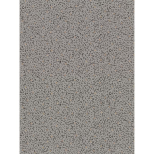 A-Street Prints Lark Taupe Grey Botanical Wallpaper Sample