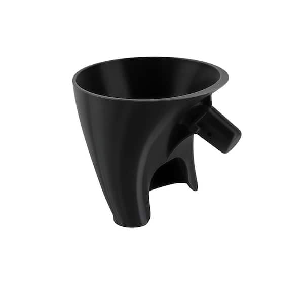 Flour Funnel Anti-Splash Attachment for 4.5 and 5 qt KitchenAid Mixer for Kitchen Home, Black