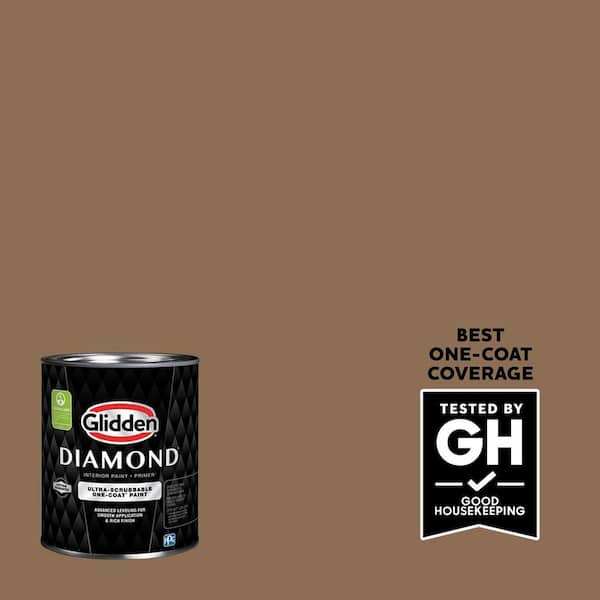Glidden Diamond 1-qt. PPG1079-6 Caravel Brown-6 Eggshell Interior Paint with Primer