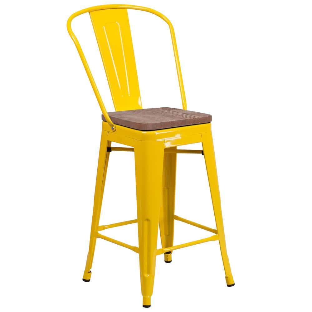 24.25 in. Yellow Bar Stool price history on PriceWatchPro