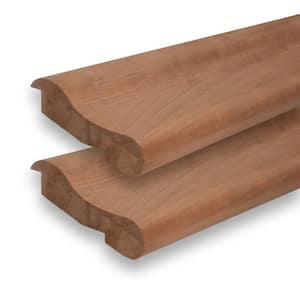 72 in. W x 1-3/8 in. H x 5 in. D Unfinished Cherry Chicago Bar Rail Moulding (2-Pack)