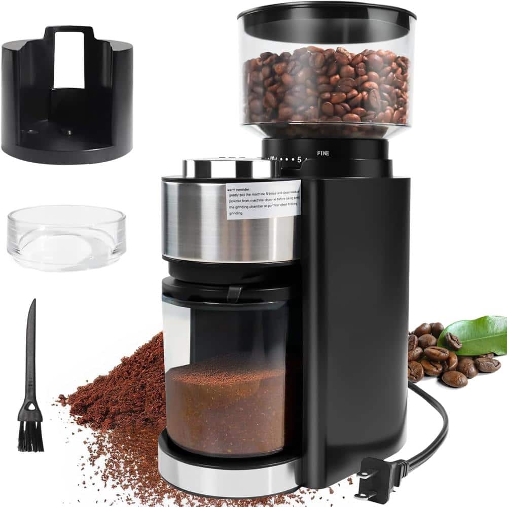 Electric Burr Coffee Grinder with 25 Grind Setting for 2-12 Cup Adjustable Stainless Steel Brush Black price history on PriceWatchPro