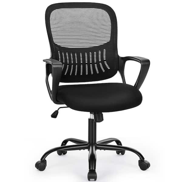 SMUGDESK Mid-Back Mesh Ergonomic Office Chair Task Chairs Computer Swivel Rolling Chair for Home Office in Black