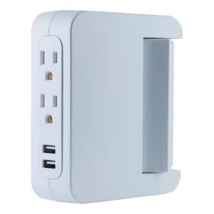 5-Outlet 2 USB Swivel Side-Access Surge Protector Tap