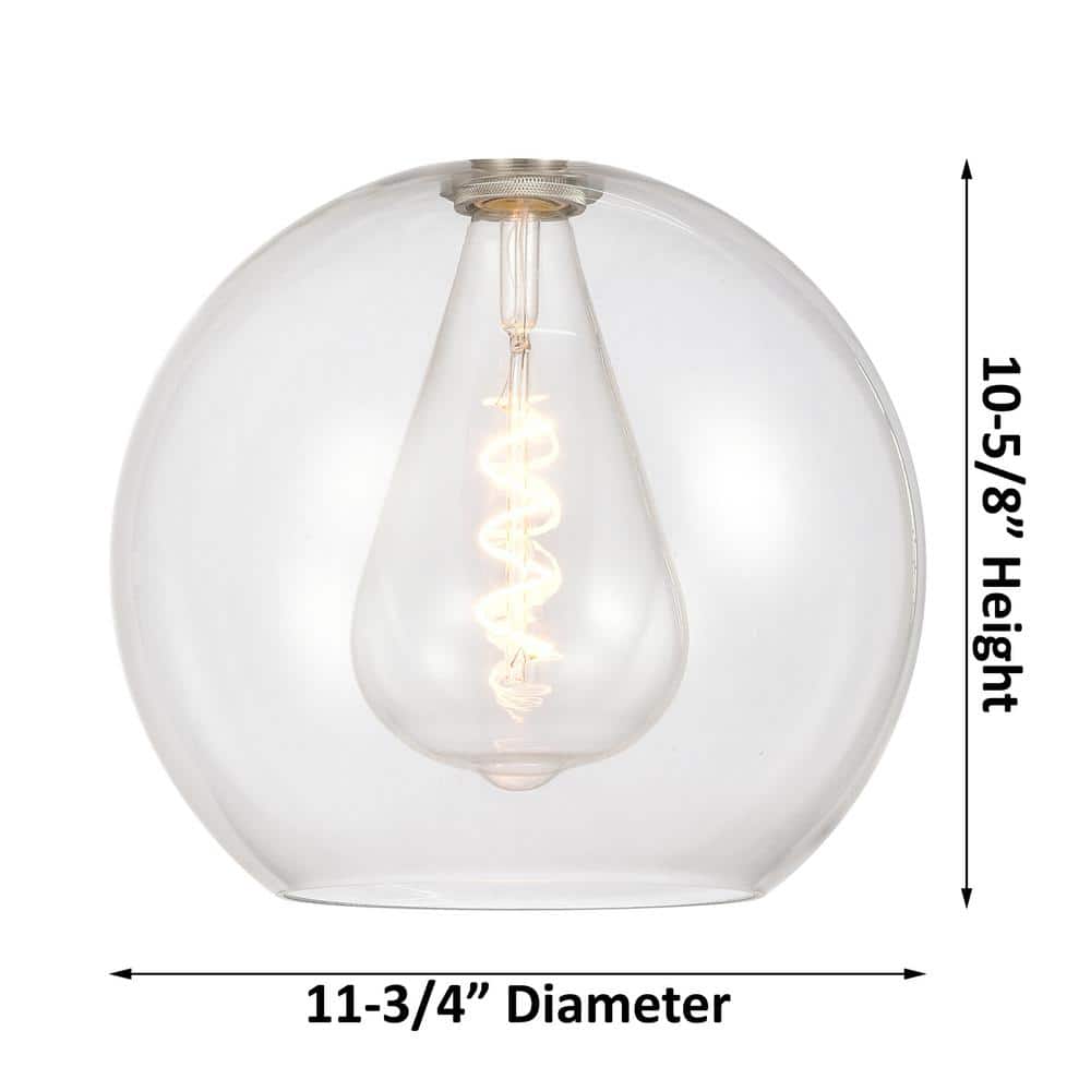 Athens Satin Gold Mini Pendant with Clear Glass Shade
