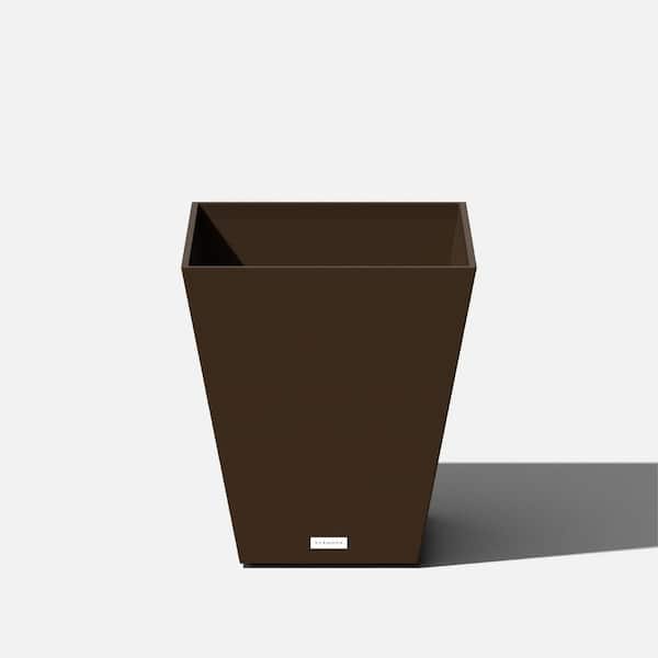 Veradek Nobleton 18 in. Square Espresso Plastic Planter
