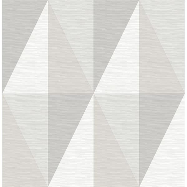A-Street Prints Aspect Grey Geometric Faux Grasscloth Grey Wallpaper Sample