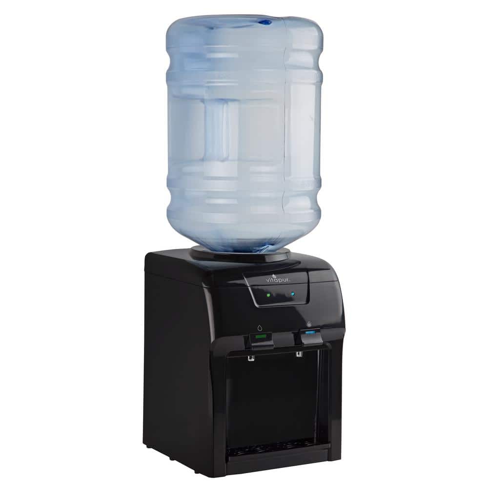 Vitapur Black Countertop Room and Cold Water Dispenser