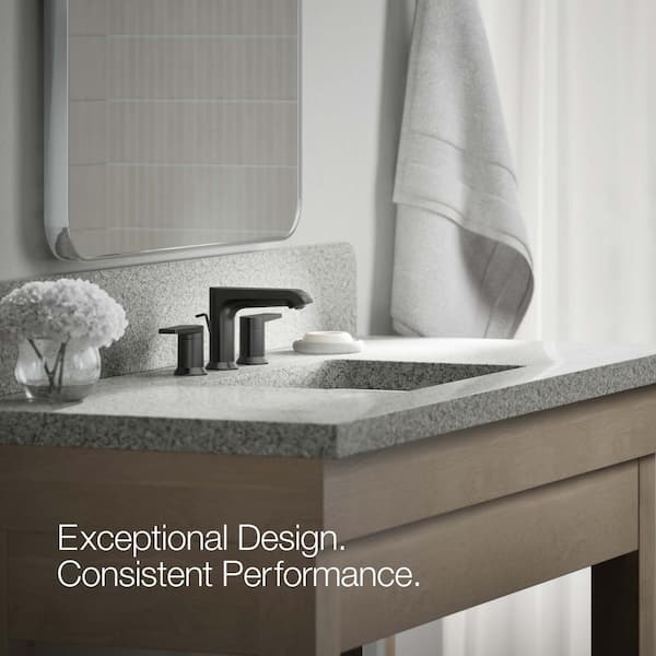 KOHLER Hint 8 in. Widespread 2-Handle Bathroom Faucet in Matte Black