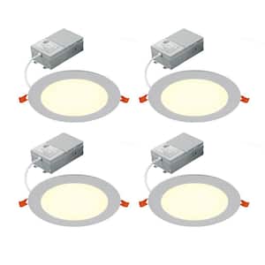 6 in. Tunable CCT Integrated LED White Recessed Trim Down Light (4-Pack)