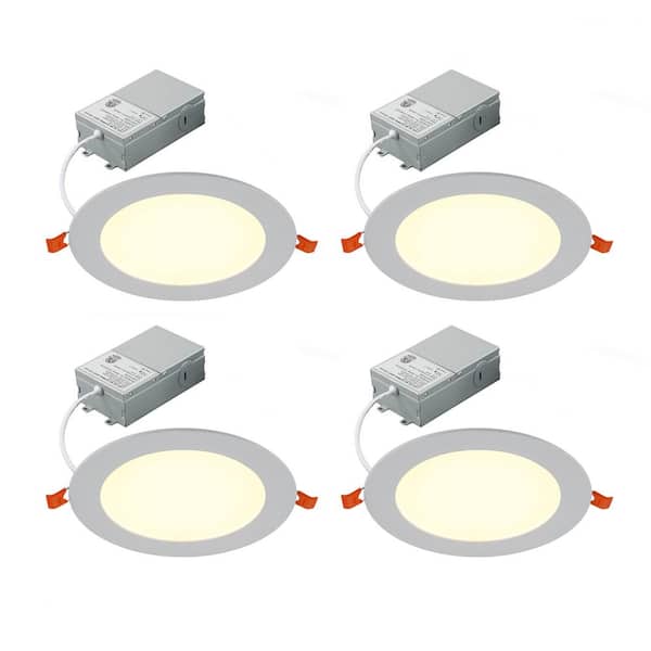 Cedar Hill 6 in. Tunable CCT Integrated LED White Recessed Trim Down Light (4-Pack)