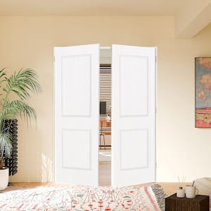 JELD-WEN 48 in. x 80 in. 6 Panel Colonist Primed Textured Molded