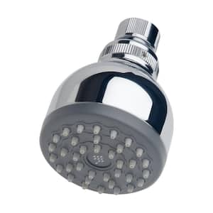 1-Spray 2.8 in. Single Wall Mount Low Flow Fixed Shower Head in Polished Chrome