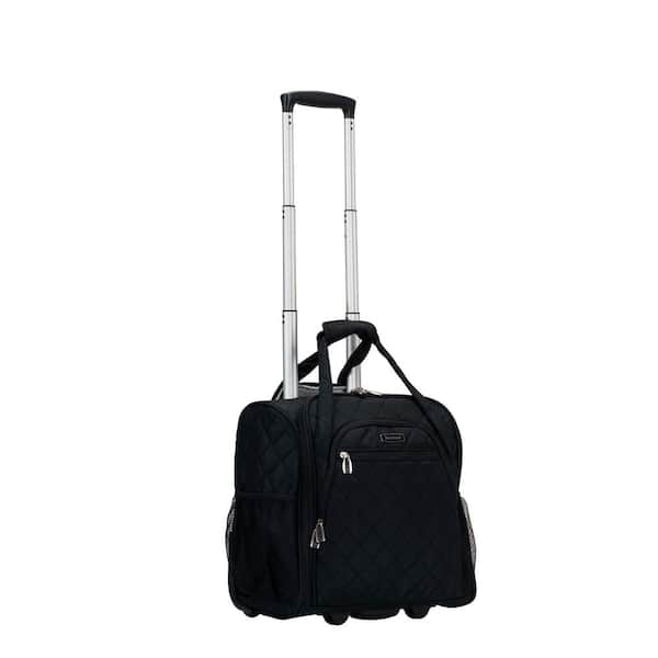 Rockland Black Melrose Wheeled Underseat Carry-On
