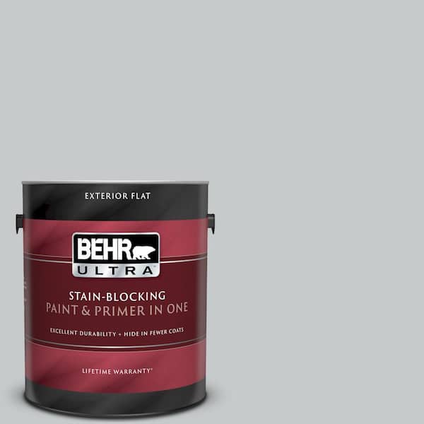 BEHR ULTRA 1 gal. #UL260-17 Burnished Metal Flat Exterior Paint and Primer in One