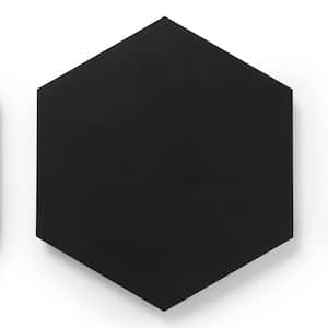 MosaiCore Pure Black Hex 8.2 in. x 10.375 in. Glue Down Luxury Vinyl Tile (12.25 sq.ft./Case)