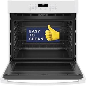 30 in. Smart Single Electric Wall Oven Self-Cleaning with Steam in White