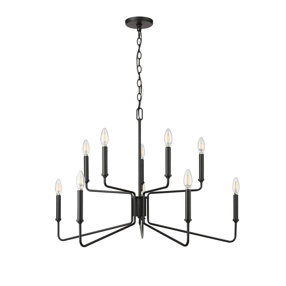 Millennium Lighting Raven 10Light 36.1 in. Matte Black Chandelier