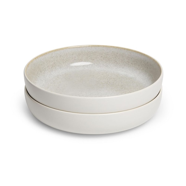 Anderson 10 in. 64.25 fl. oz. Large Cream Stoneware Serving Bowl (Set of 2)