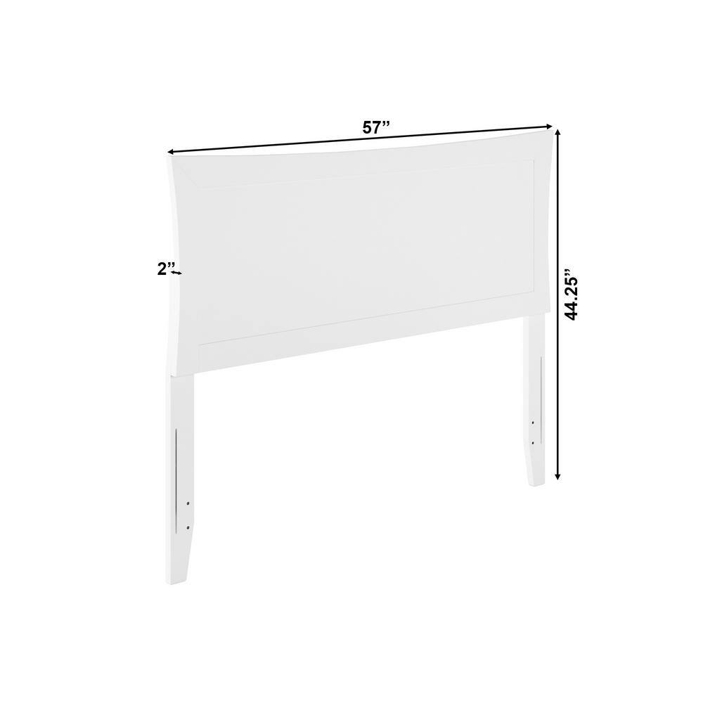 Metro Full White Wood Curved Headboard