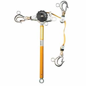 1500 lbs. Web-Strap Hand Ratchet Hoist with Hot Rings