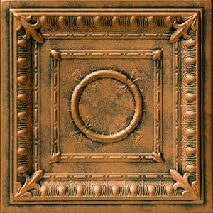 Romanesque Antique Bronze 1.6 ft. x 1.6 ft. Decorative Foam Glue Up Ceiling Tile (21.6 sq. ft./Case)