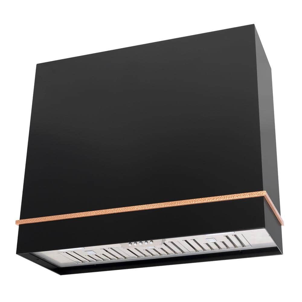 36'' Black and Copper Stainless Steel Wall Range Hood
