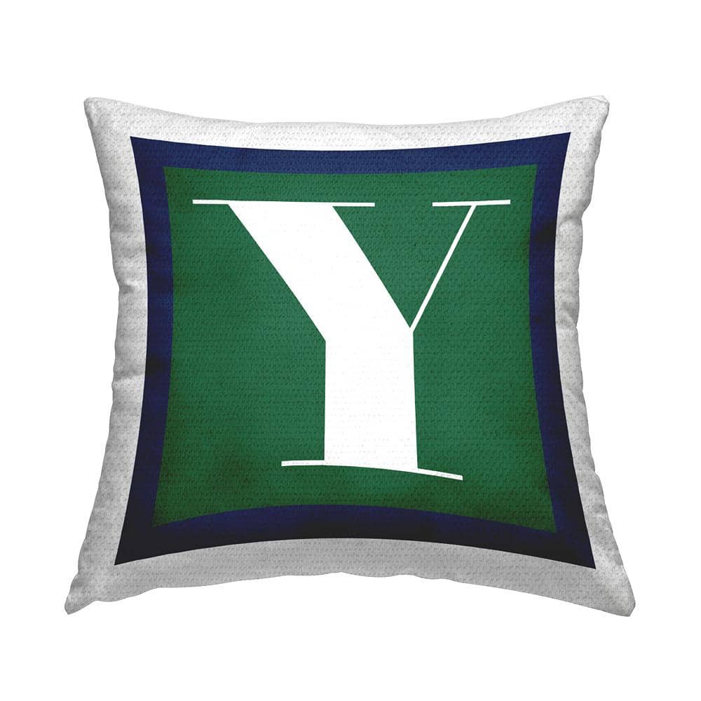 Bold Green Letter Y Square Outdoor Throw Pillow price history on PriceWatchPro