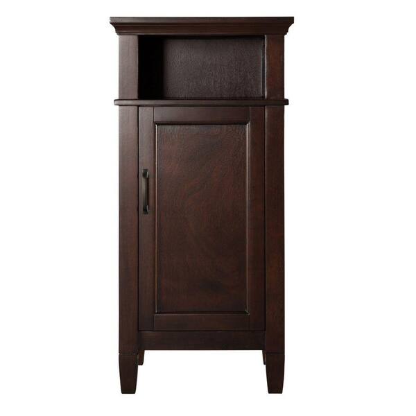 Home Decorators Collection Ashburn 17 in. W x 15 in. D x 35 in. H Bathroom Linen Cabinet in Mahogany