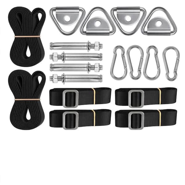 Metal Ground Anchor Fixed Component Kit for Pool Covers, Canopies, Round Pools, Hot Tubs and Backyard Shade