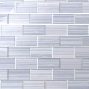 Hand Painted Rectangular 3 in. x 6 in. Coastline 20 Glass tile (10 sq. ft./per Case)