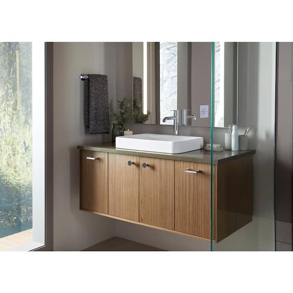 KOHLER Vox Rectangle Vitreous China Vessel Sink in White with Overflow Drain KOHLER Vox Rectangle Vitreous China Vessel Sink in White with Overflow Drain