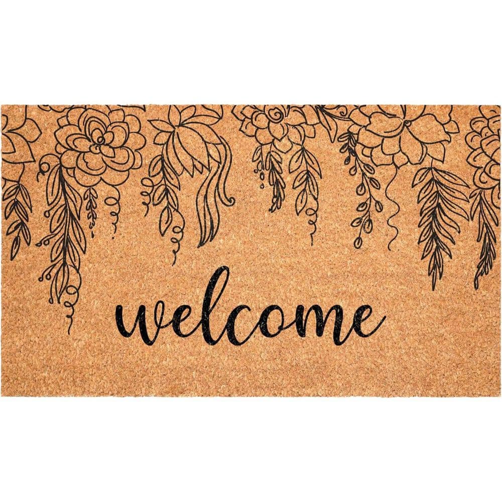 Multi-Colored 36 in. x 24 in. Coir Outdoor Door Mat price history on PriceWatchPro