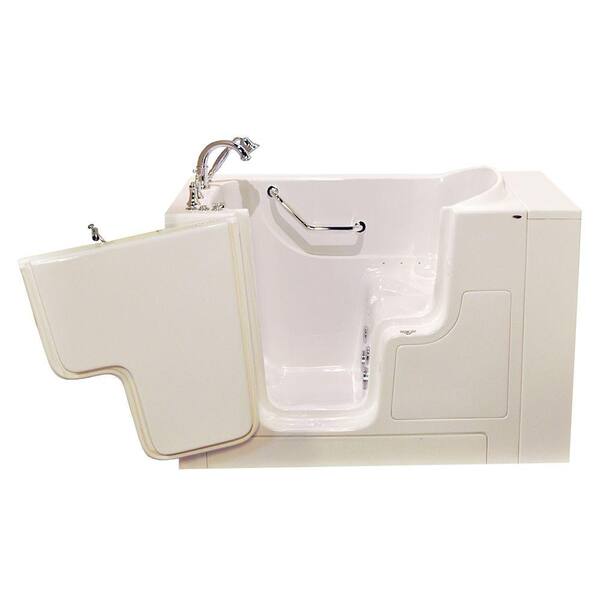 American Standard OOD Series 52 in. x 30 in. Walk-In Whirlpool and Air Bath Tub with Left Outward Opening Door in Linen