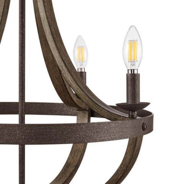 Home Decorators Collection Keowee 21 in. 4-Light Artisan Iron 